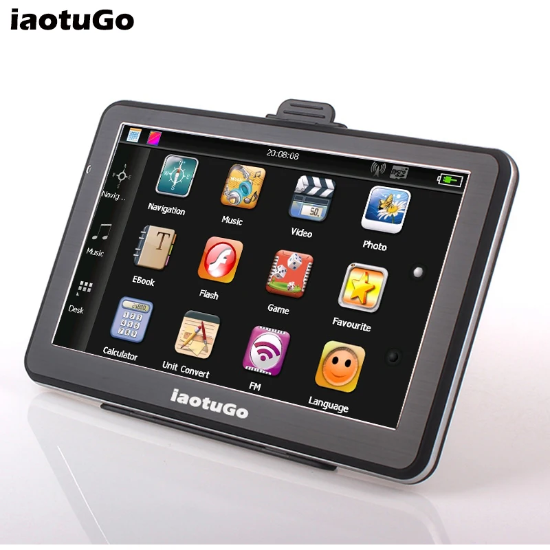 7 планшетов автомобильный навигатор gps навигация HD 800*480128 м 4G FM передатчик для