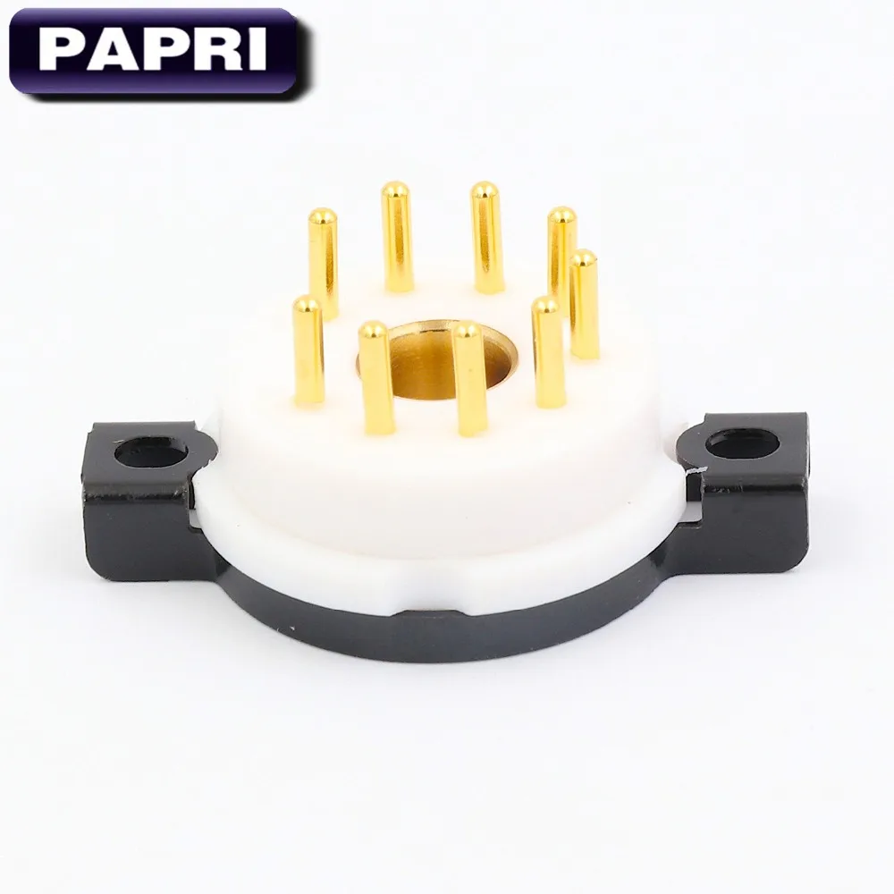2 шт. EIZZ High End Magnoval 9PIN PTFE ламповая панель золотистые медные булавки усилитель