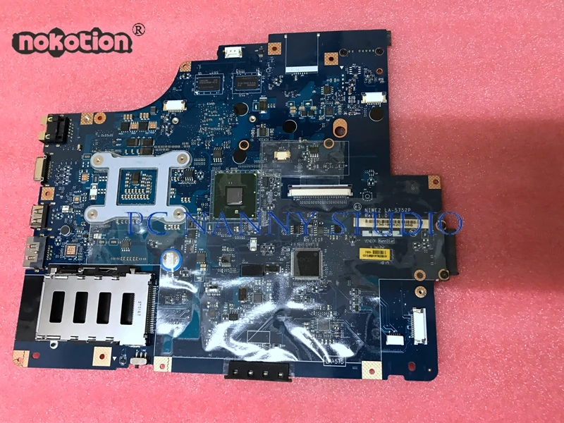 Материнская плата NOKOTION для Lenovo G560 Z560 NIWE2 LA-5752P Rev: 1 0 материнская ноутбука с