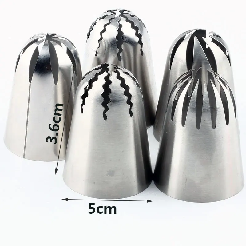 4 шт Большой размер розы из нержавеющей стали глазурь сопла трубопроводы +