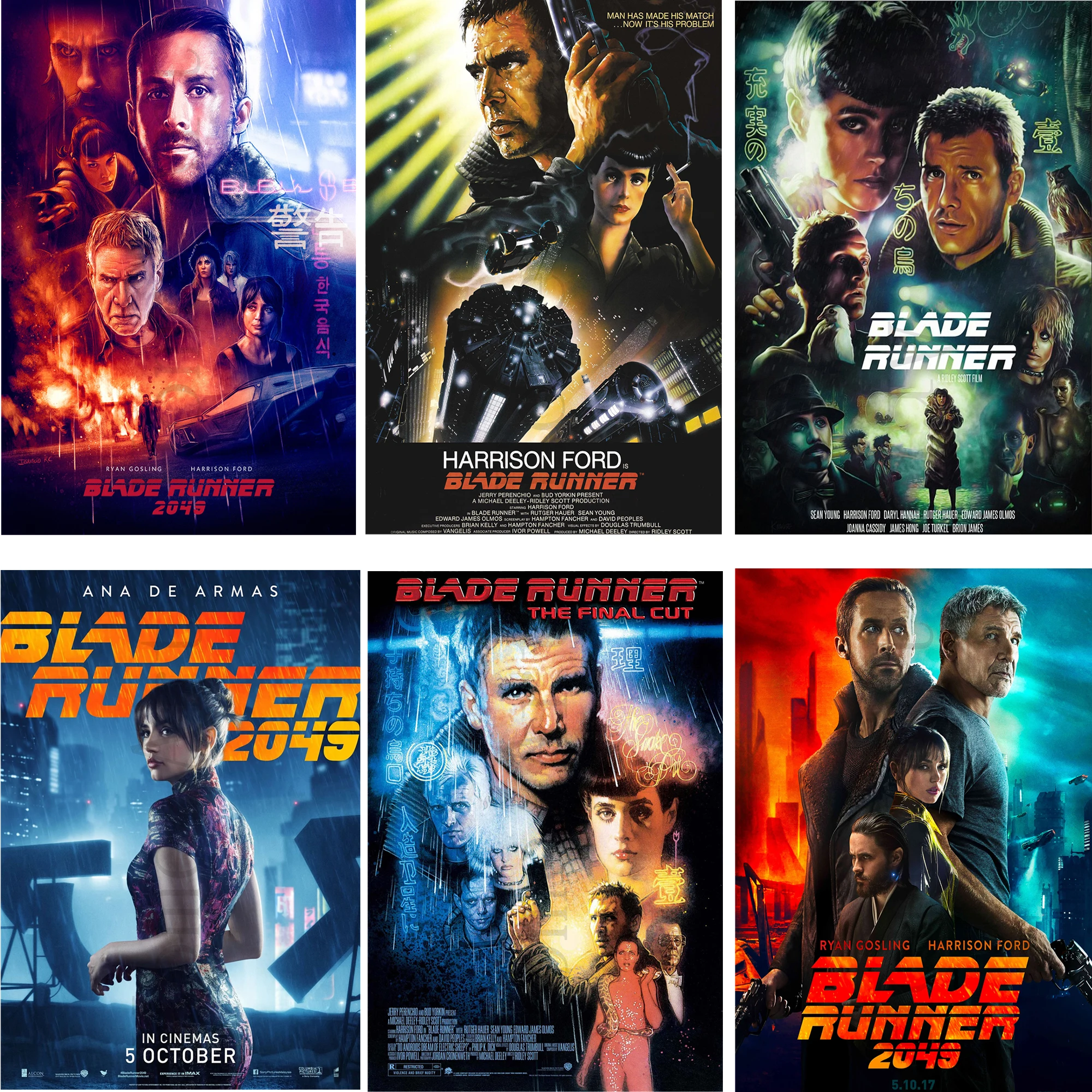 Постер Blade Runner с прозрачным изображением настенные наклейки украшение для | Наклейки на стену -32853623365