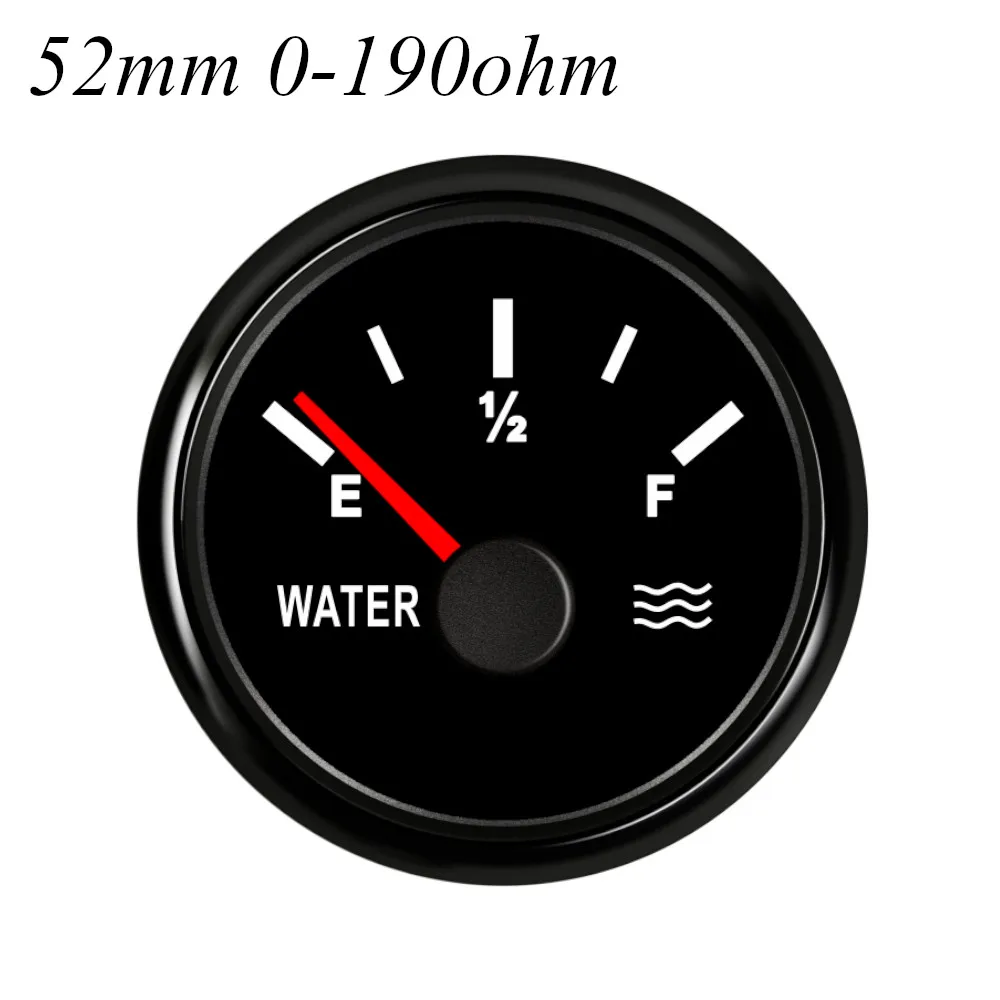 52 мм 0-190ohm 240-33ohm цифровой датчик уровня жидкости метр уровень воды в резервуаре индикатор измерителя для автомобиля морской лодки подсветка