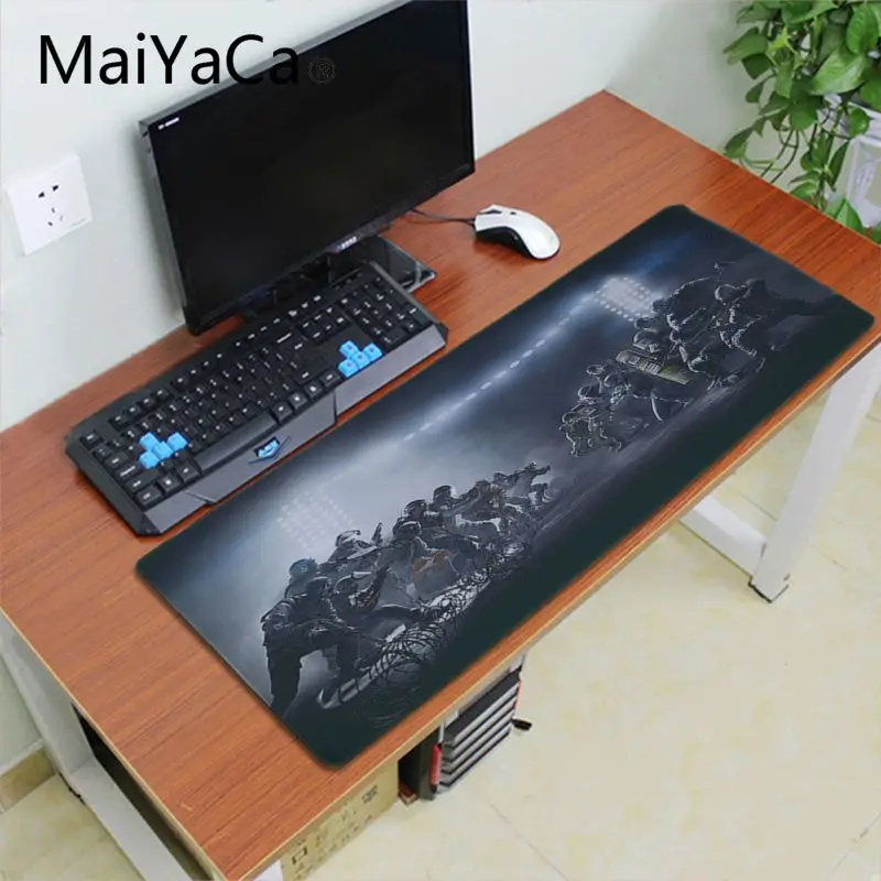 Maiyaca крутые модные радужные игровые коврики Six Siege gamer коврик для мыши большой размер игровой коврик для мыши Прочный ПК Противоскользящий коврик для мыши - Цвет: Lock Edge 30x80cm