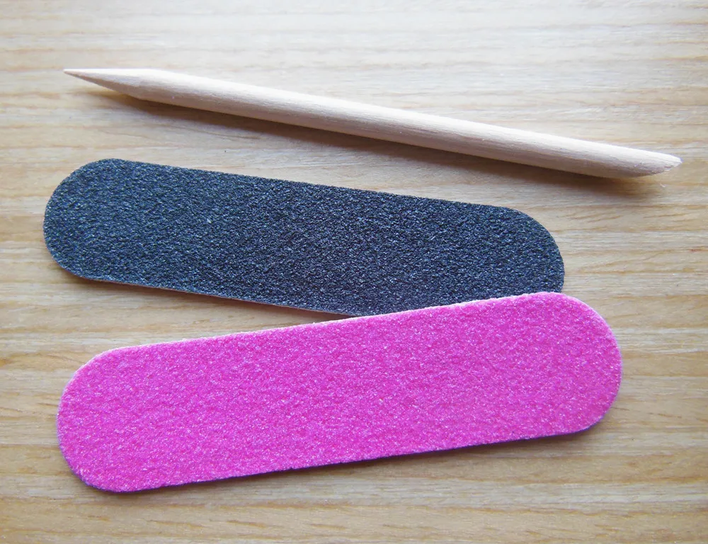 Набор одноразовых пилок для ногтей мини пилочка отель деревянная кутикула 50 шт.