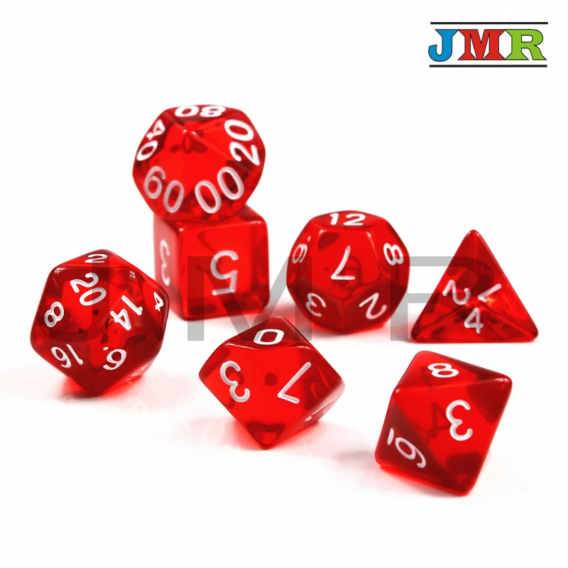 Высокое качество 7 шт./компл. прозрачный насыщенный цвет многогранник Rpg Dnd