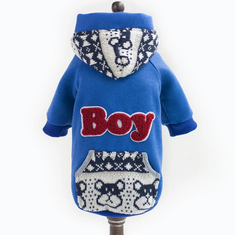 2018 Новый Стиль Популярные Свитера для собак худи маленьких серая/синяя