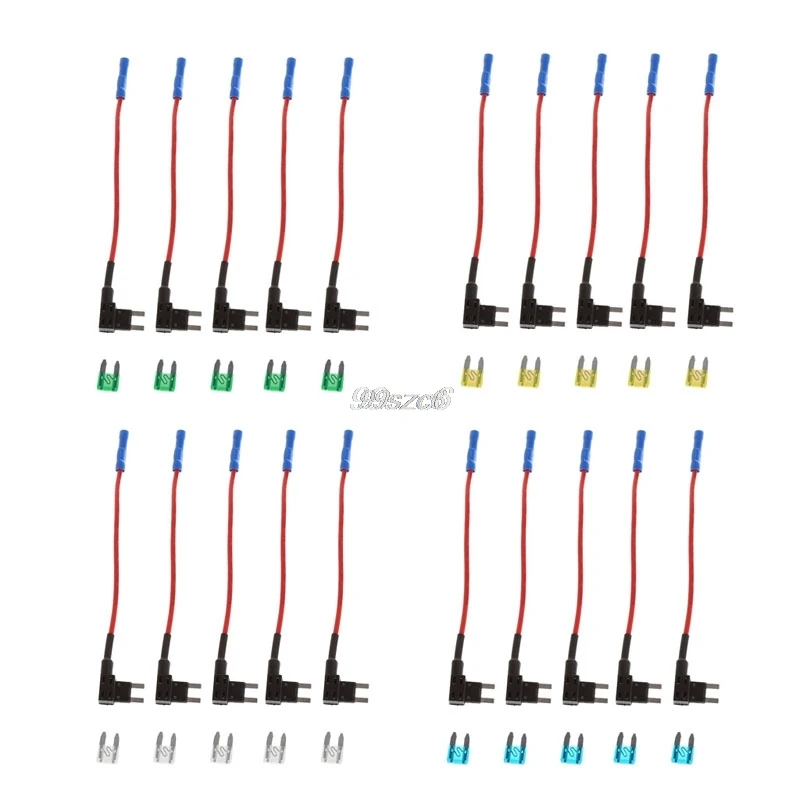 5 шт. 15A/20A/25A/30A мини предохранитель держатель коробки ACS ATO ATC Piggy Back Tap быстрая и