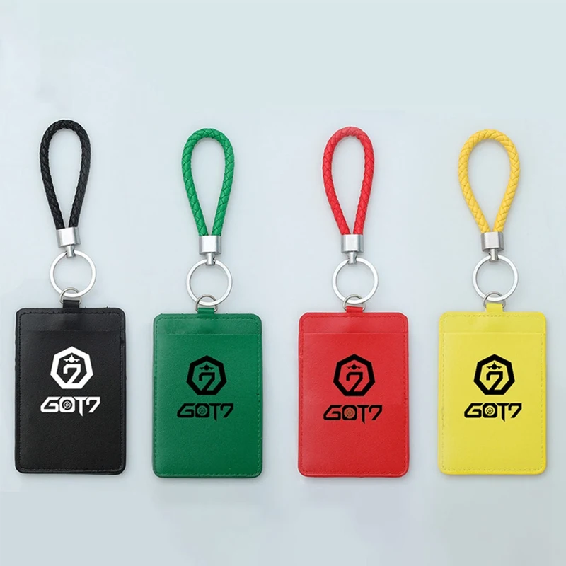 KPOP GOT7 Badge Business Bus Pass Card Set ID Card Holder Case Cover Stationery Set Office Supplies Students Gifts