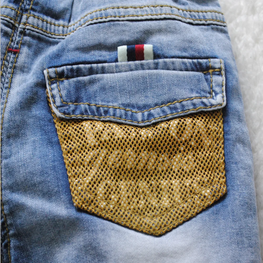 4021 г. Джинсы для маленьких мальчиков летние штаны светло синего цвета модные