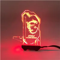 Red(Remark NO.) RGB, акриловый кронштейн для графического процессора, Мульти Стиль, подсвеченный кронштейн для видеокарты, шасси, лампа верия, вертикальный разъем, поддержка ASUS AURA - Цвет лезвия: Red(Remark NO.)
