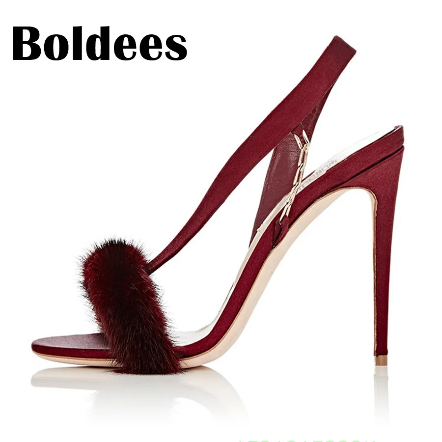 Босоножки Boldees женские замшевые мягкие сандалии с ремешком на щиколотке перьями