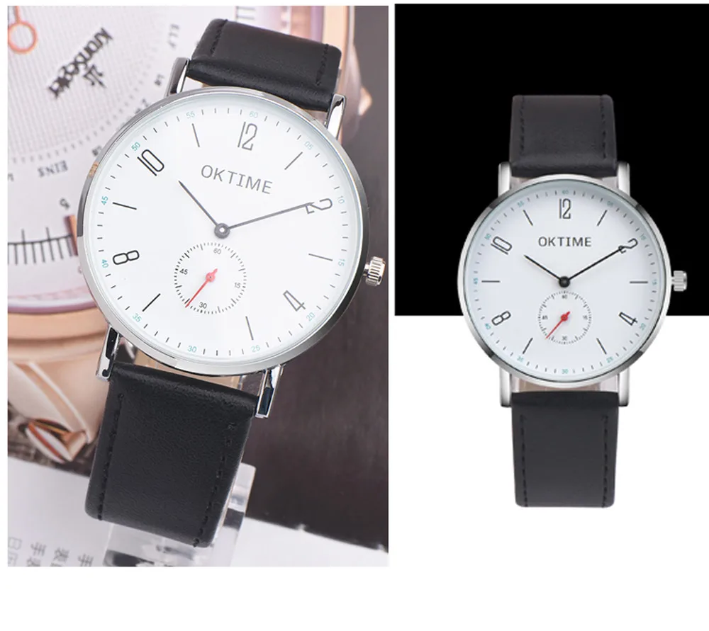 Часы мужские и женские повседневные кожаные кварцевые|Кварцевые часы| |