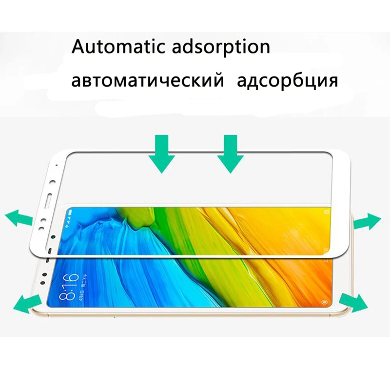 Защитное стекло на весь экран для Xiaomi redmi 5 plus 5a note pro закаленное xiomi xaomi ksiomi