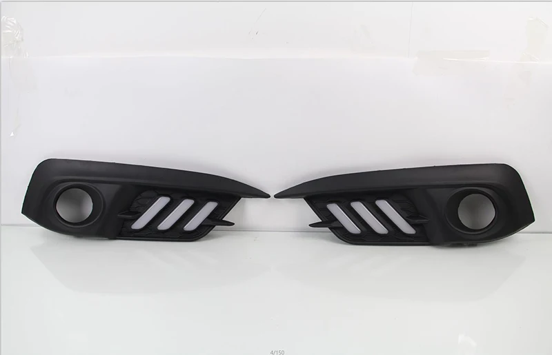 Автомобильный мигающий светодиодный DRL дневные ходовые огни для Honda Civic 10th сигнал поворота желтый с отверстием противотуманной фары