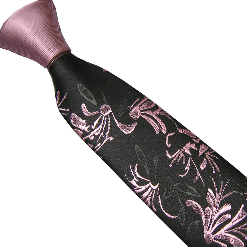 Галстуки LAMMULIN мужские фиолетовые с бантом контраст черный фиолетовым цветочным