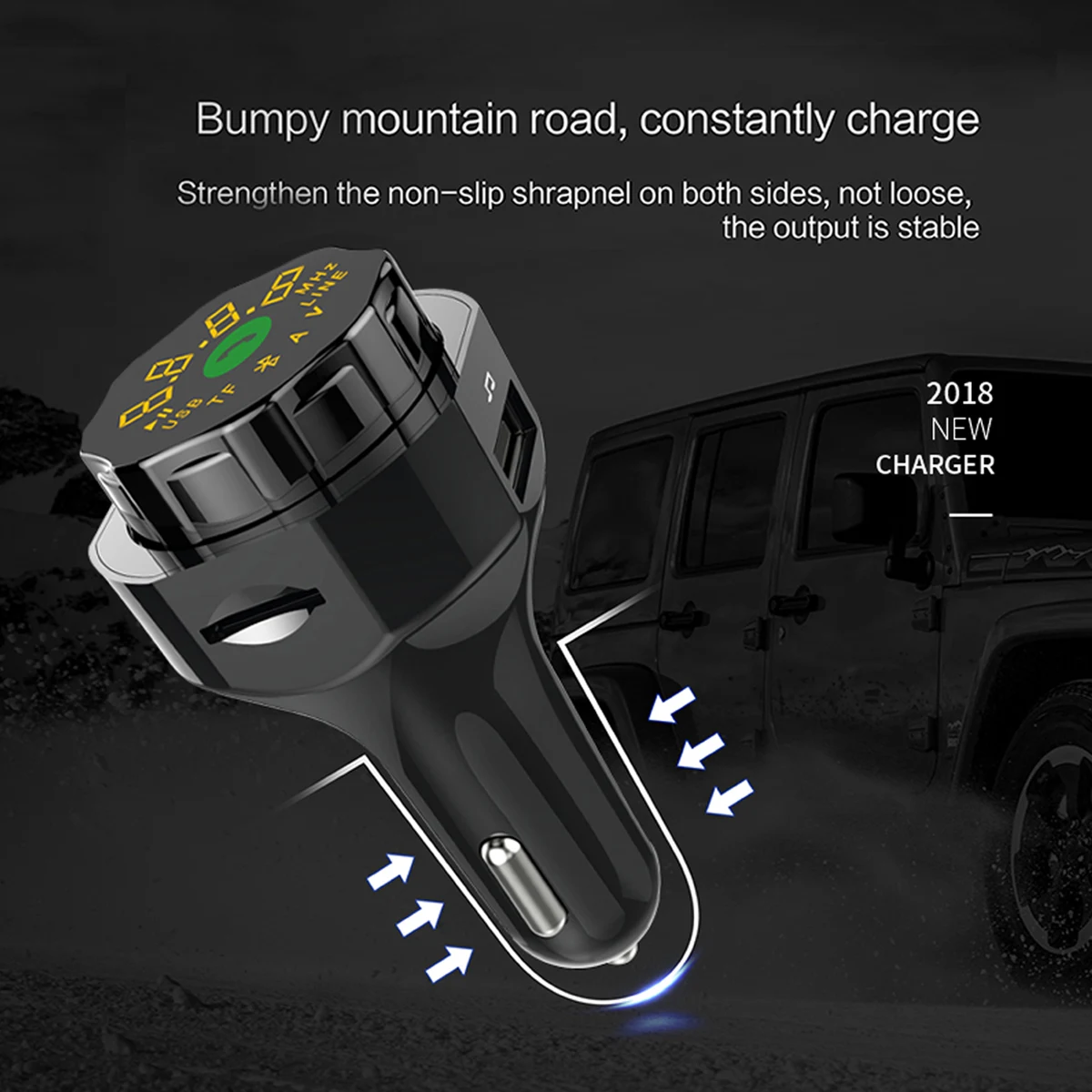 Быстрое Автомобильное зарядное устройство AP06 QC3.0, беспроводной Bluetooth fm-передатчик, mp3-плеер, автомобильный комплект громкой связи с двумя портами USB и AUX