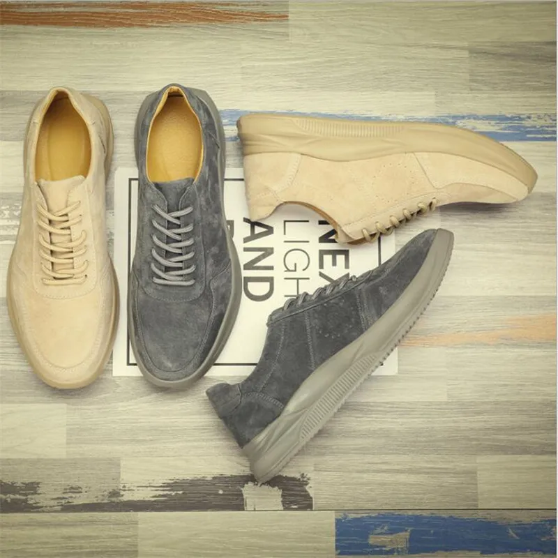 movechain Men's Fashion Clunky Sneakers Mens Casual Lace-Up Breathable Shoes Man Young Trendy Outdoor Flats Sizes EU 38-48 |