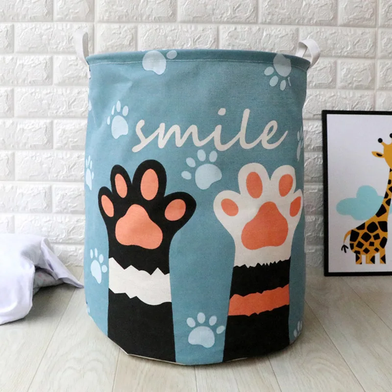 1 шт. домашний Красочный мультфильм складной холст для грязной одежды ведро для хранения игрушек Бытовая корзина Органайзер