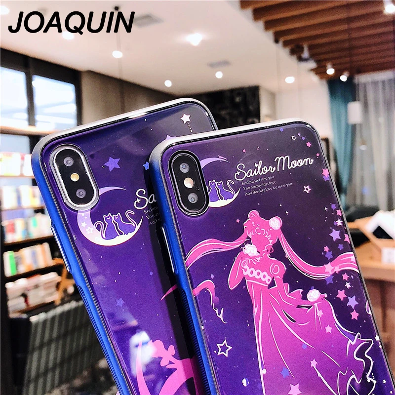 Чехол для телефона Sailor Moon Beautiful Girl iphone XR XS MAX 6 7 8 6S PLUS X 10 модный белый чехол из