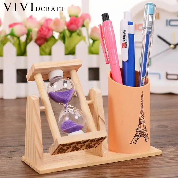 Vividcraft креативный таймер деревянный держатель для ручек офисные аксессуары с