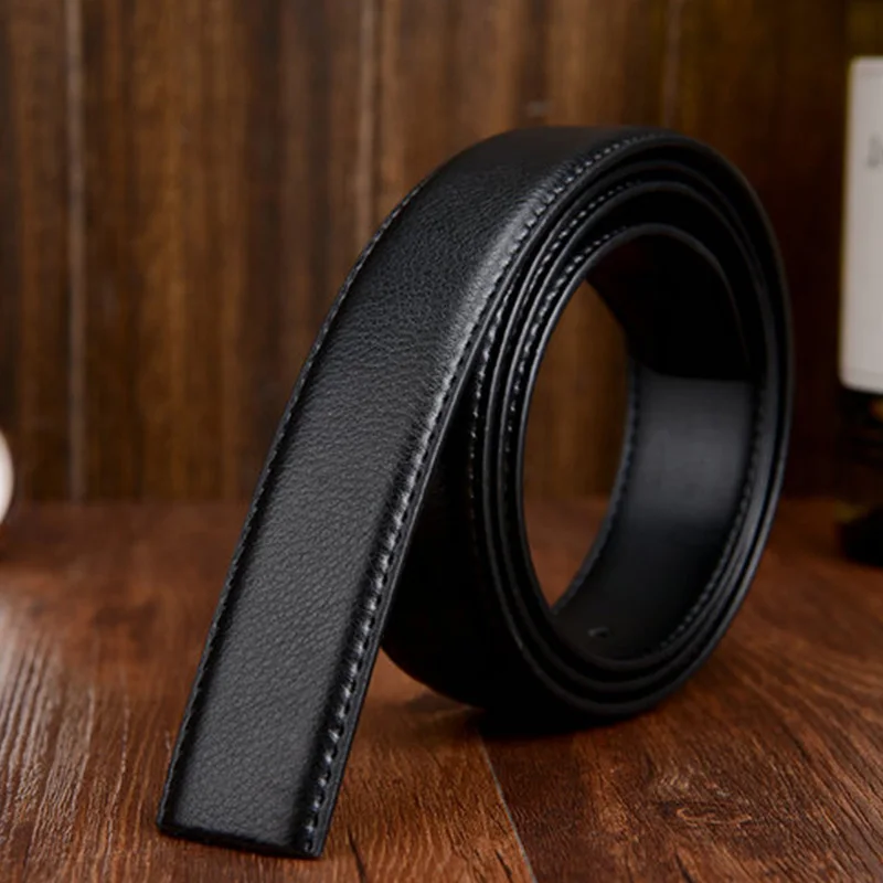 Men's Genuine Leather Belt Strap Gentleman Dress Suit Waist Strap Without Buckle Belt Strap Free Shipping