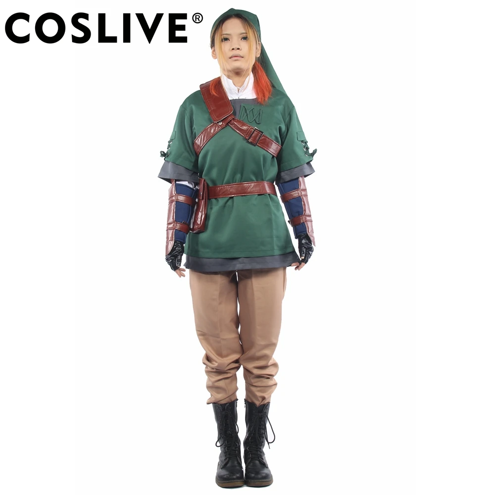 Coslive легенда о Зельде Платье Ссылка костюм наряд косплей полный униформа игра Pops