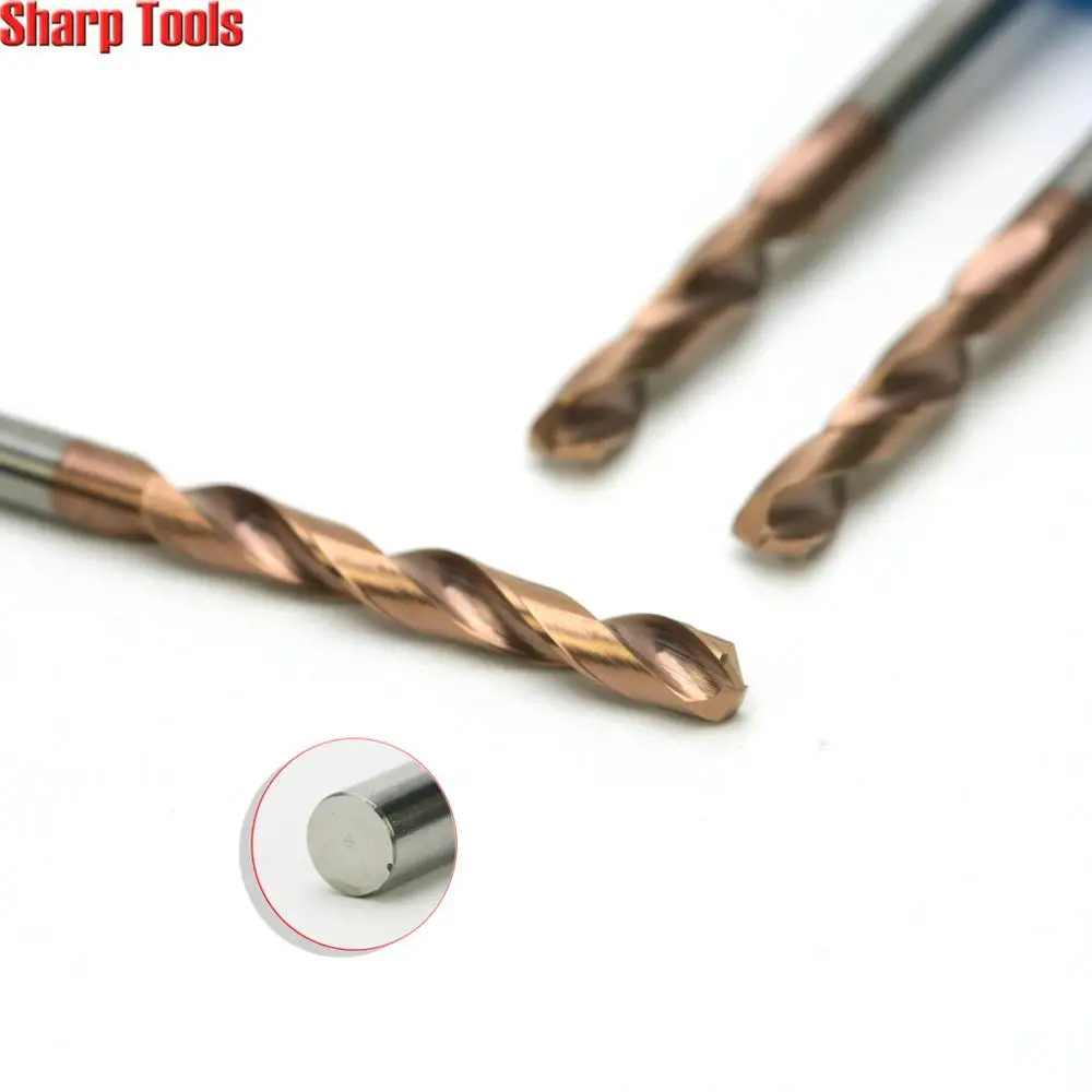 

1pc 3.1-3.7mm Titanium Tungsten Metal Drill Bits for Steel Drilling Iron Copper 5xD HRC50 Twist Carbide Hole Set Cutting Tools