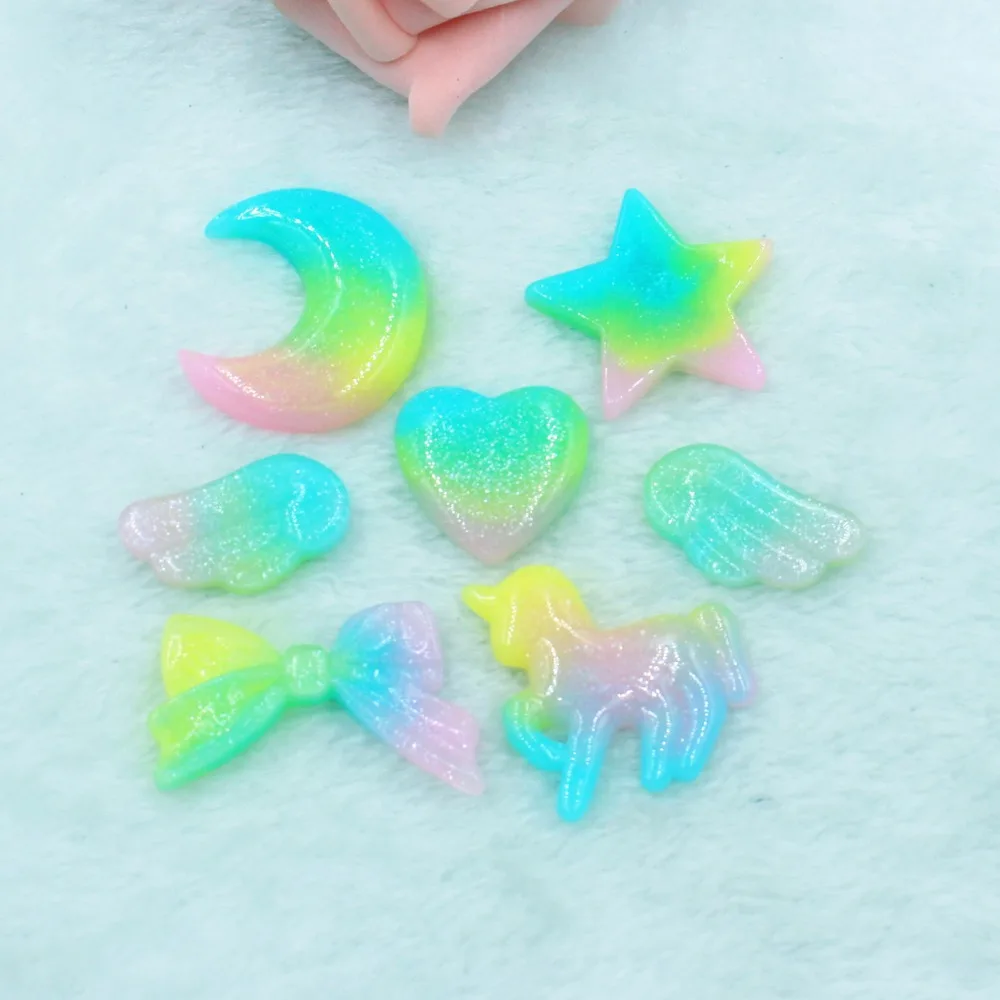Kawaii Фея Украшение дома 3D плоское заднее украшение из смолы ремесло мультфильм Сейлор Мун фигурка сделай сам