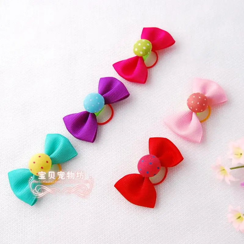 

Pet hair accessory hair accessory accessories teddy the dog rubber band hair accessory yorkshire 10pcs/lot