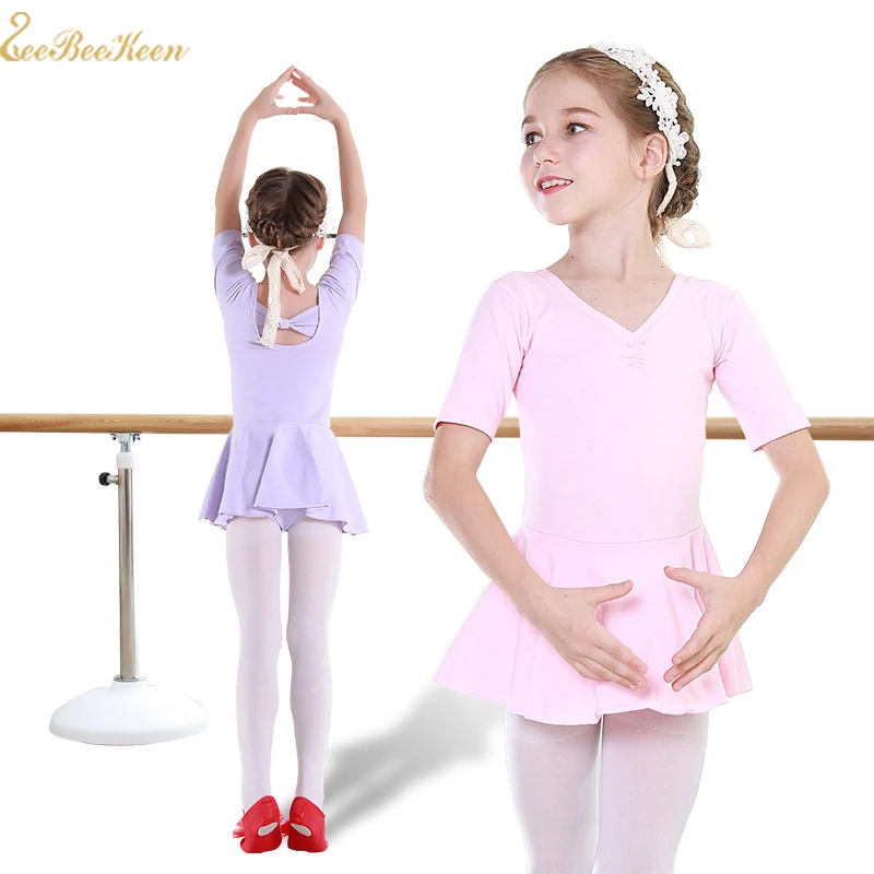 

Child pink/purple Dance Costume Gymnastics Leotard Long Sleeve Ballet Dress Professional Leotard For Girl Ballet Dance Wear