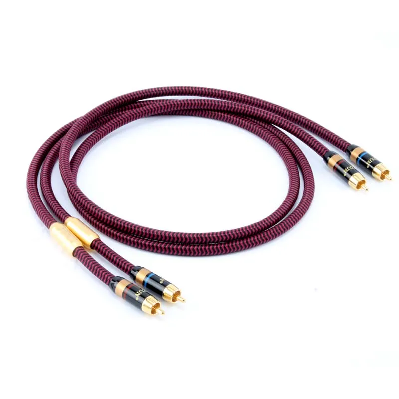 Пара XIANZUN Hawk 6N бескислородный медный RCA двойной лотос HiFi аудио кабель сигнальная