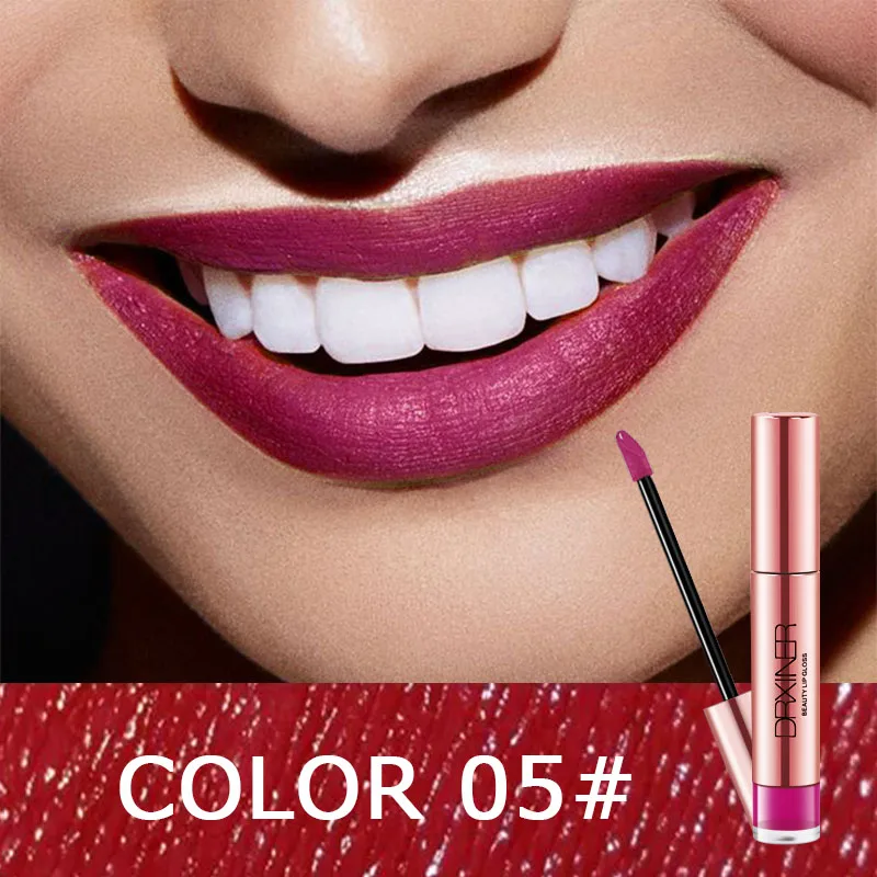 color 5 Drxiner блеск для губ Матовая жидкая губная помада матовый оттенок для губ телесный блеск для губ Корейская Косметика Водонепроницаемый Макияж Блеск для губ - Цвет: color 5