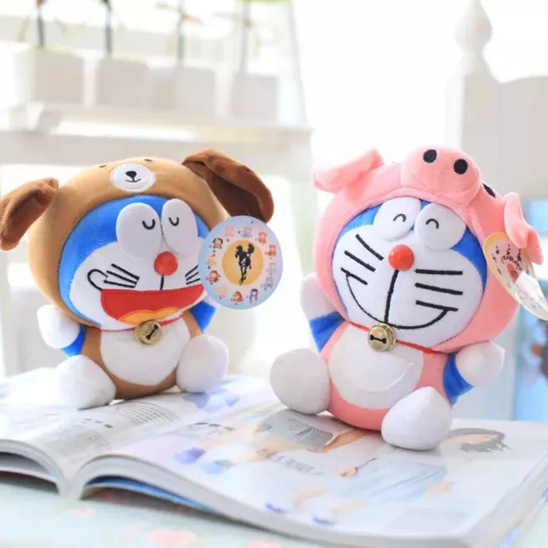 20 см Kawaii Китайский Зодиак Stand By Me Doraemon плюшевая игрушка мягкая кошка Животные Собака Кролик Плюшевая Кукла милый подарок для детей