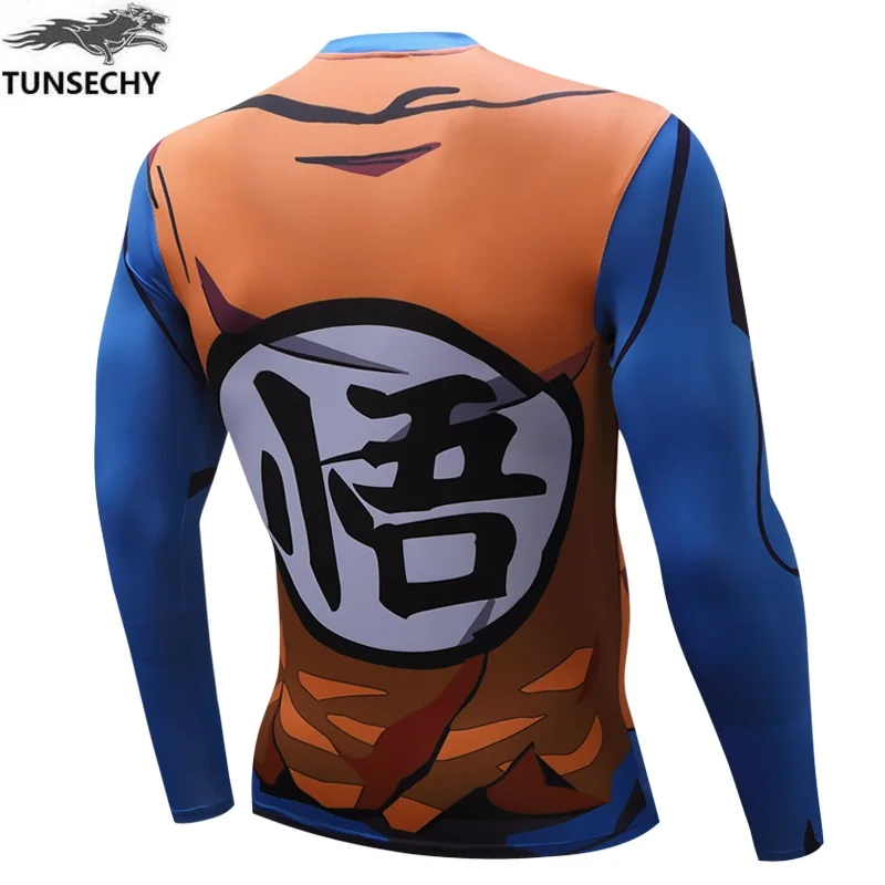 Длинные футболки бренд TUNSECHY Dragon Ball Z Vegeta для женщин и мужчин Аниме Супер сайян