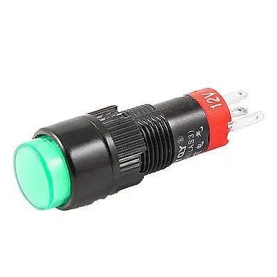 DC 12V SPDT 5 контактный терминал зеленый индикаторный пресс Pushbuttom переключатель |