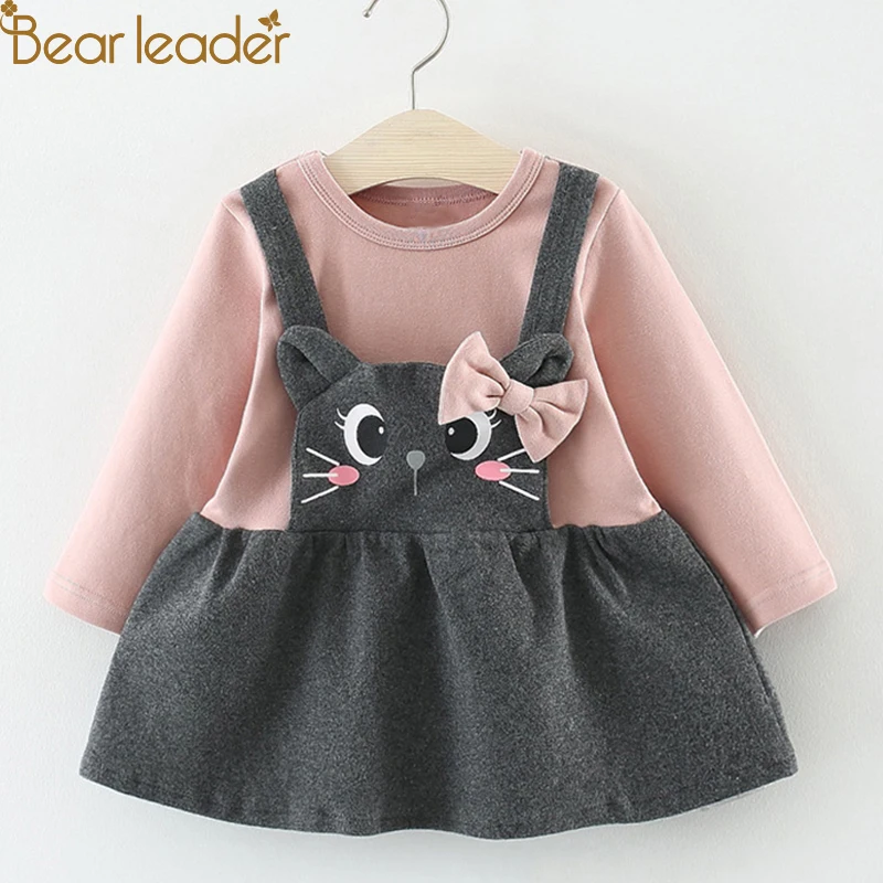 Bear Leader/2019 г. Лидер продаж детское платье принцессы с бантом и кошачьим лицом