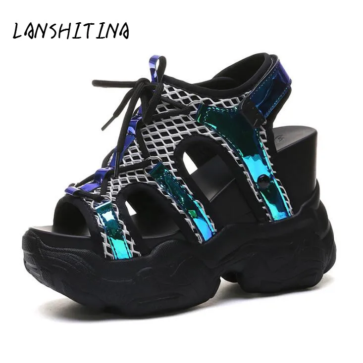 2019 г. летние женские босоножки Босоножки на платформе с толстой подошвой женская