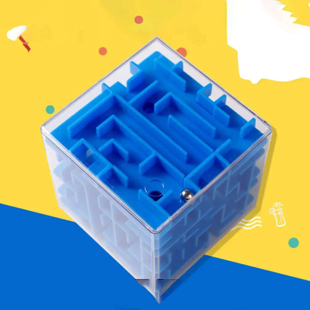 Прозрачный 3D пазл волшебный лабиринт шар Интеллектуальный мраморный игра IQ