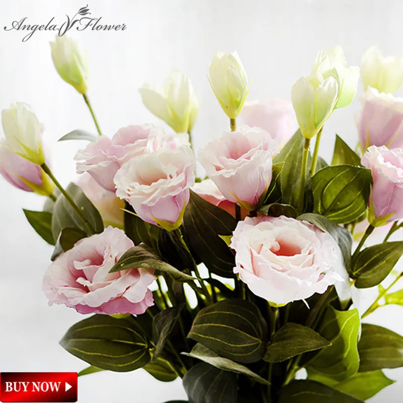 79 см Искусственный цветок 7 голов Eustoma мягкий домашний Рождественский свадебный Декор Искусственный цветок из шелка DIY свадебный букет 1 шт