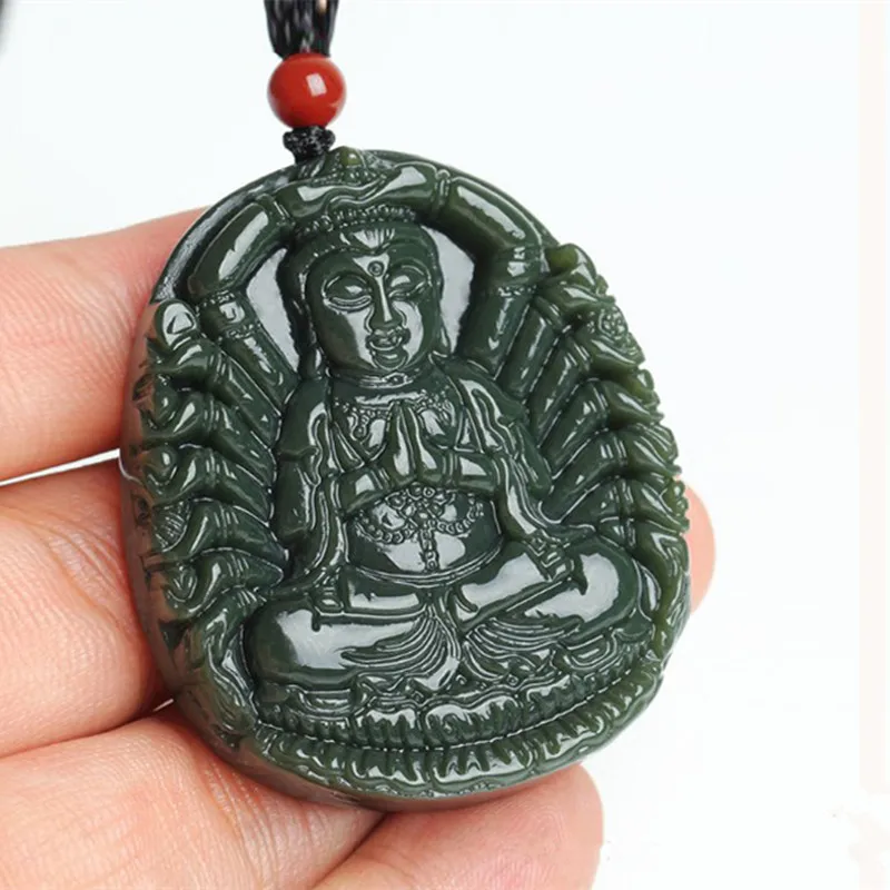 Подвеска из натурального зеленого золота с нефритом подвеска нефрита для богини
