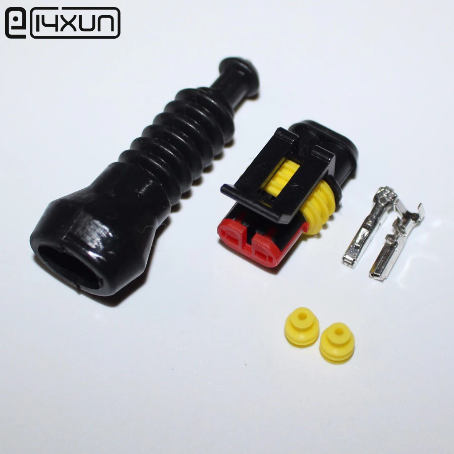 2 комплекта 1 5 мм 2Pin усилитель HID водонепроницаемый разъем 2P Электрический провод