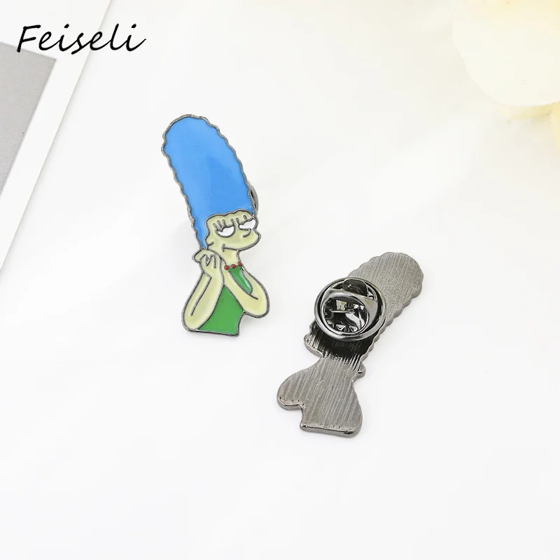 Женская брошь в форме саксофона Feiseli эмалированная высокого качества на