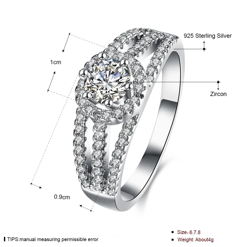 Лучшие модные очаровательные ювелирные изделия женское свадебное кольцо 100%