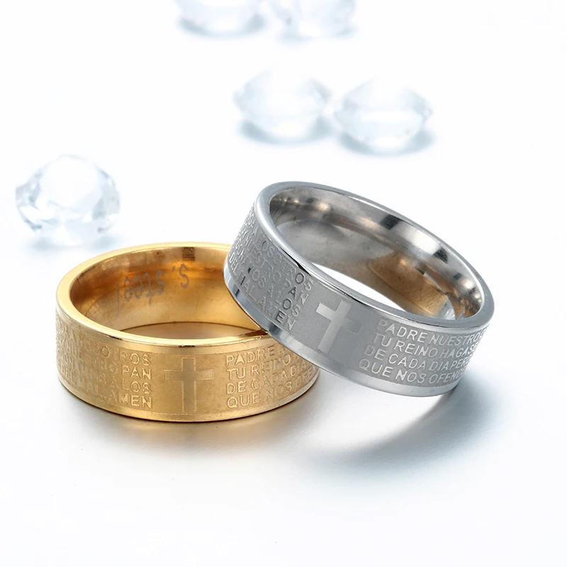 Перекрестные кольца ELSEMODE из нержавеющей стали для женщин и мужчин Touchable