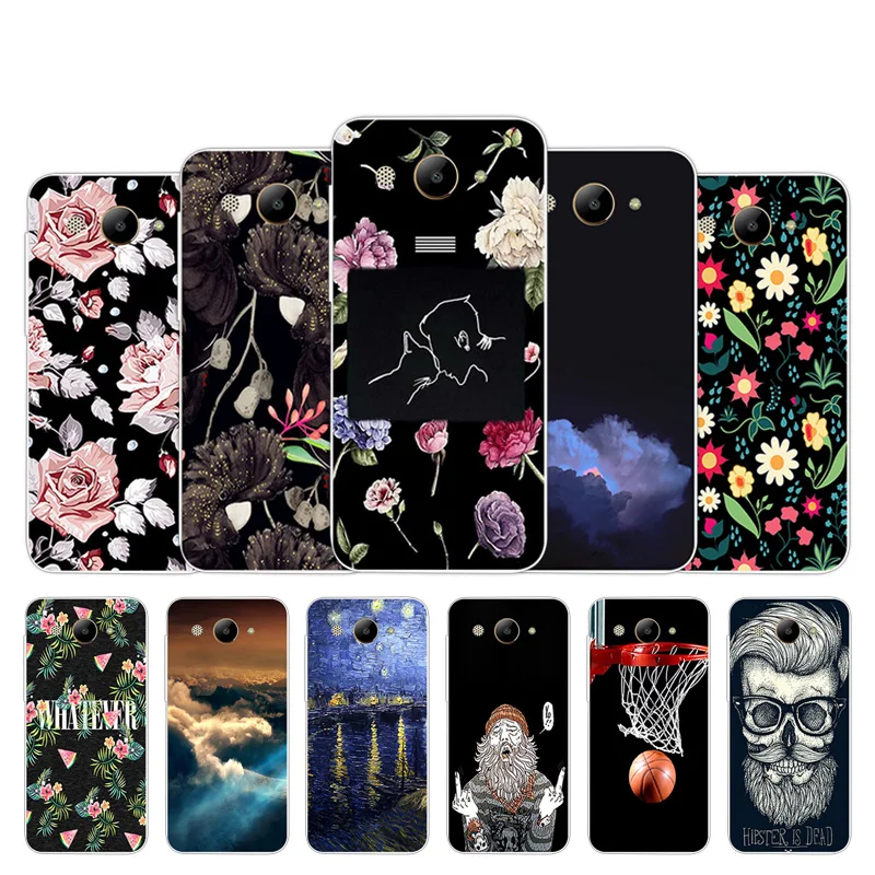 Черная матовая Обложка для Huawei Y3 2017 / Y5 Lite эскизный дизайн 5 0 дюйма MT6737M