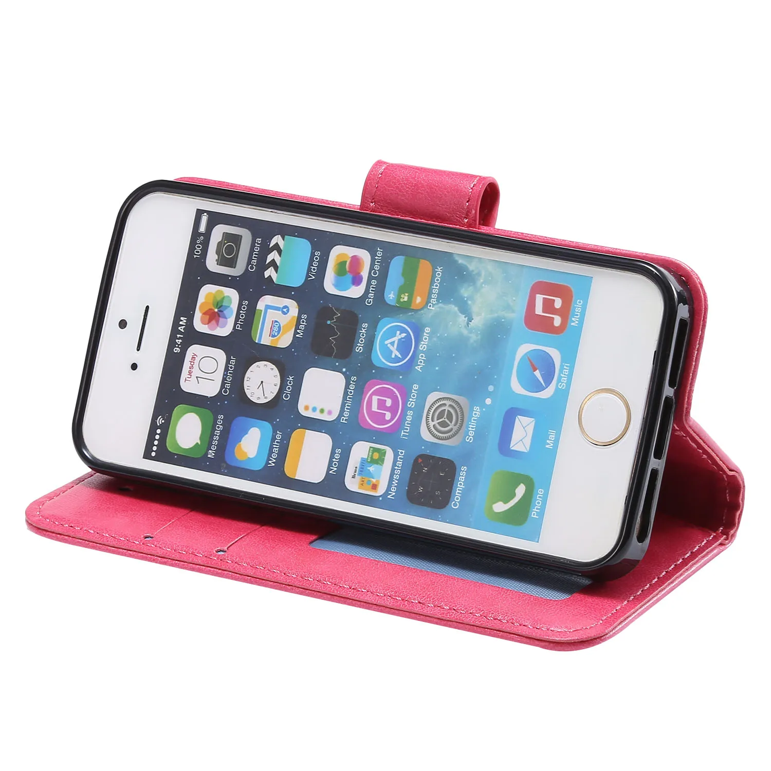 Wallet Case For Apple IPhone SE S E ES Flip Silicon TPU Mobile Phone IPhoneSE Soft Leather Cover Printing bag | Мобильные телефоны