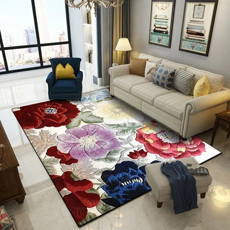 Carpet1 3D ковер для гостиной, Китайский цветочный принт, диван, большие ковры, прикроватная тумбочка для спальни, балкон, коврики для дома, декоративные коврики - Цвет: Carpet1
