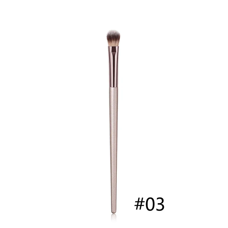 Eyeshadow 03 1 шт. Многофункциональный бледно-палевый, золотистый, с деревянной ручкой, средний макияж, угловая Рассыпчатая кисть для пудры - Handle Color: Eyeshadow 03