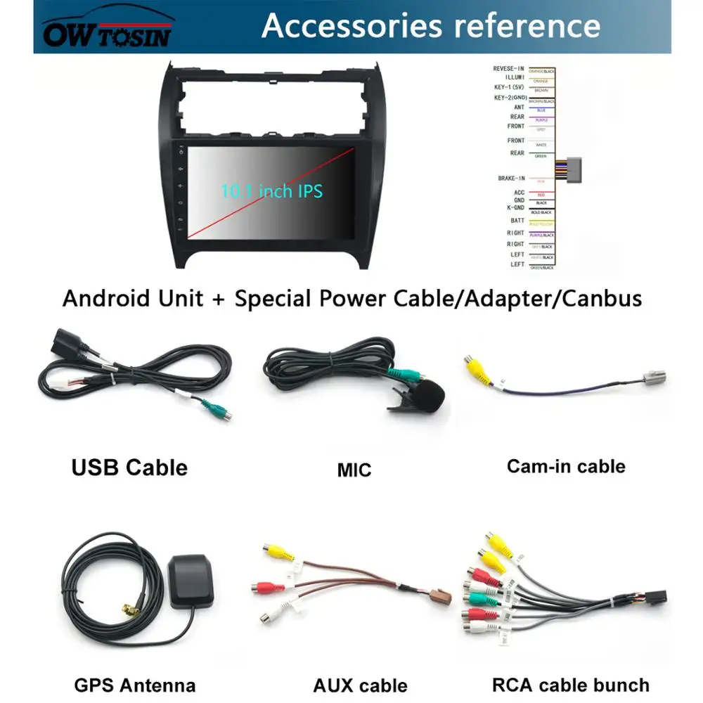 10 1 &quotIPS 8Core 4G + 64G Android 9 0 автомобильное радио GPS Мультимедиа для Toyota Carmry 2012 2013 2014 2015