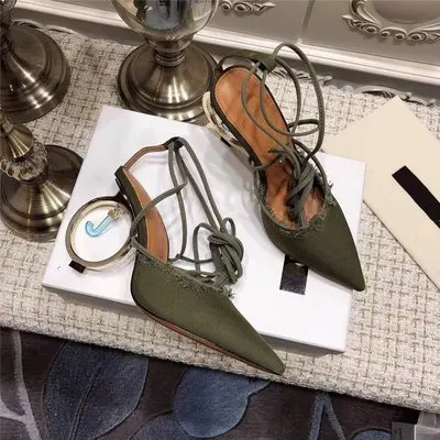 Туфли без задника из овечьей кожи для подиума босоножки на высоком каблуке